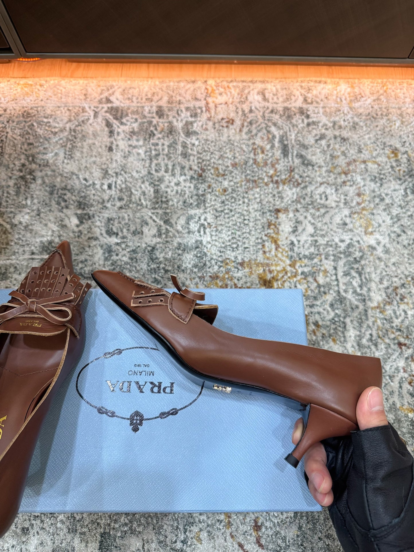 Prada 26s Pump 6cm Black Cowhide 804088