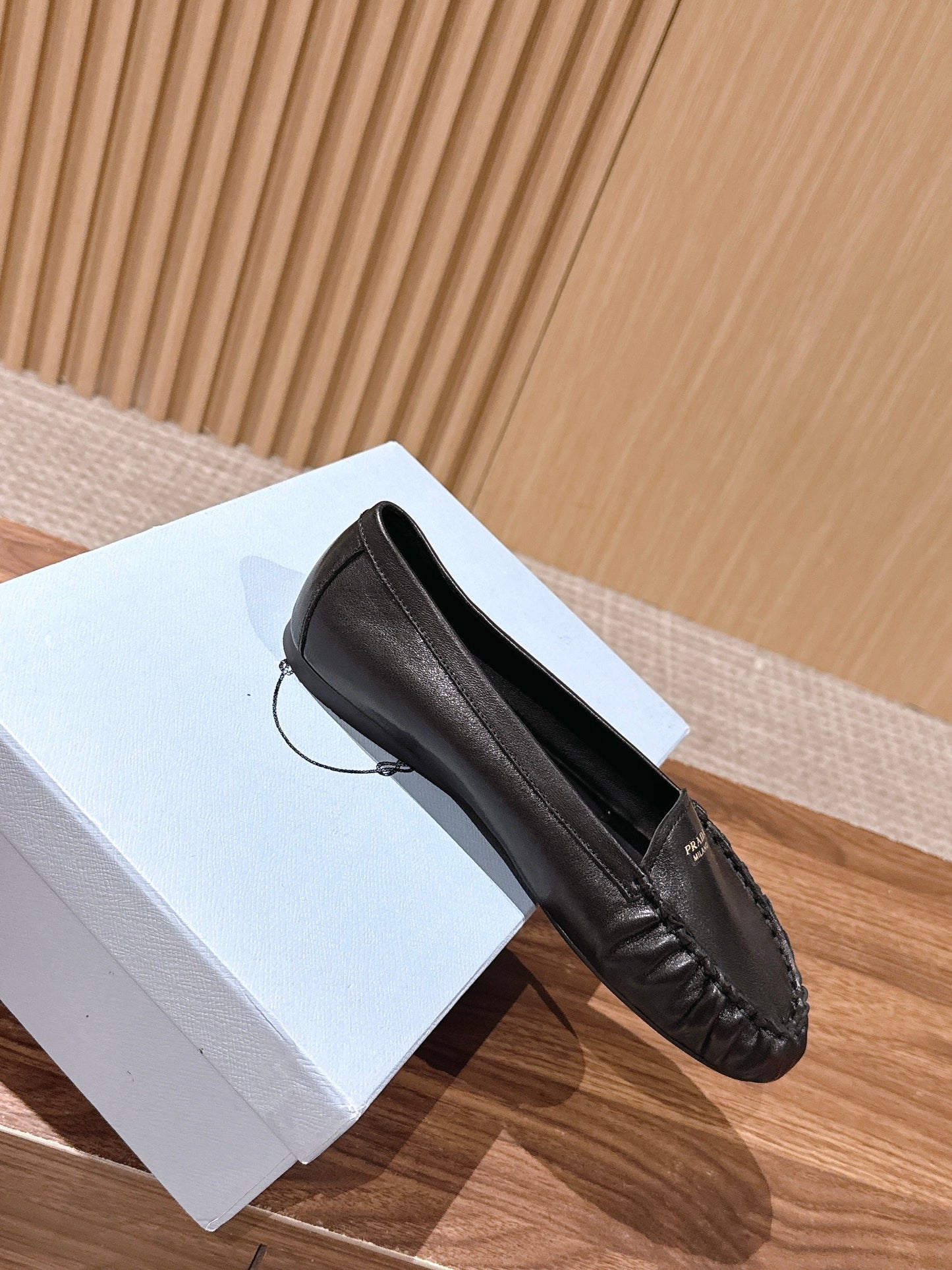 Prada 26s Loafers Black Sheepskin 974892