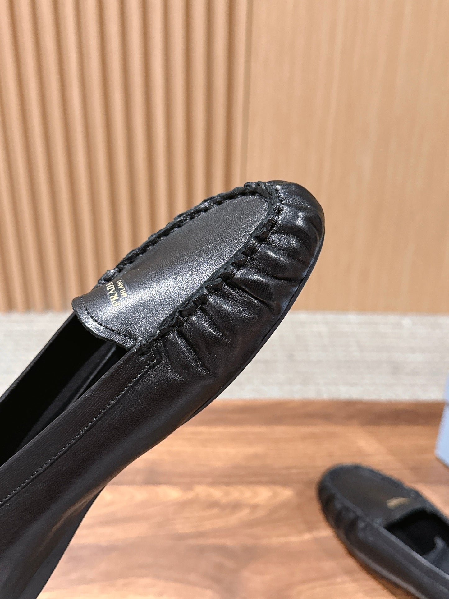 Prada 26s Loafers Black Sheepskin 974892