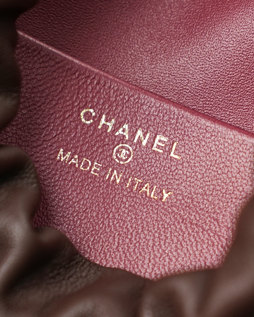 Chanel 26 Drawstring Bag Coffee Lambskin