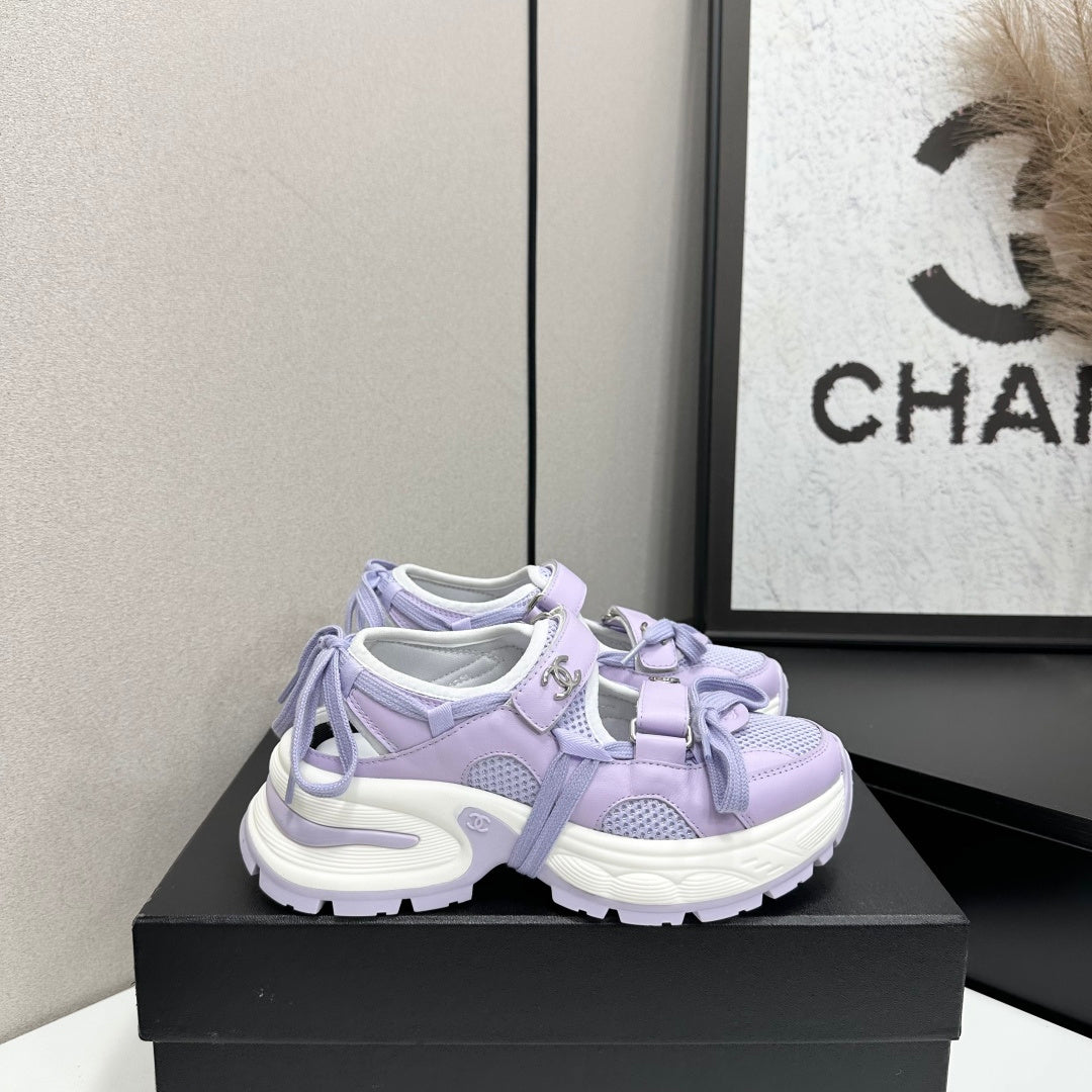 Chanel 2026 Premium Casual Sneakers 55mm Mesh Calfskin 894895