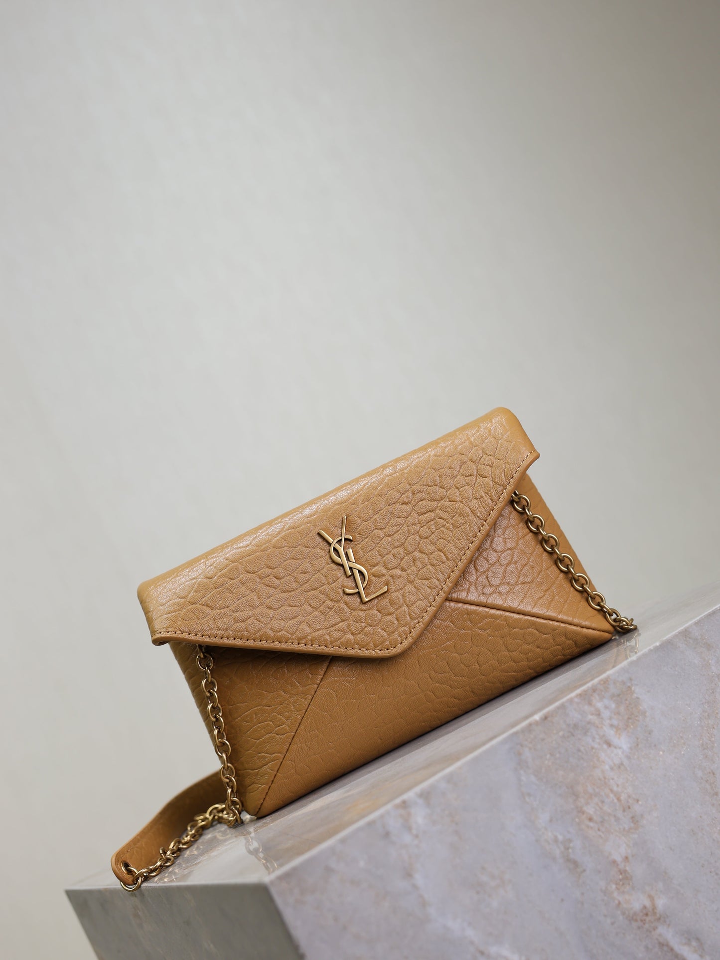 Prada Calypso Bag 19cm Light Brown Elephant Leather
