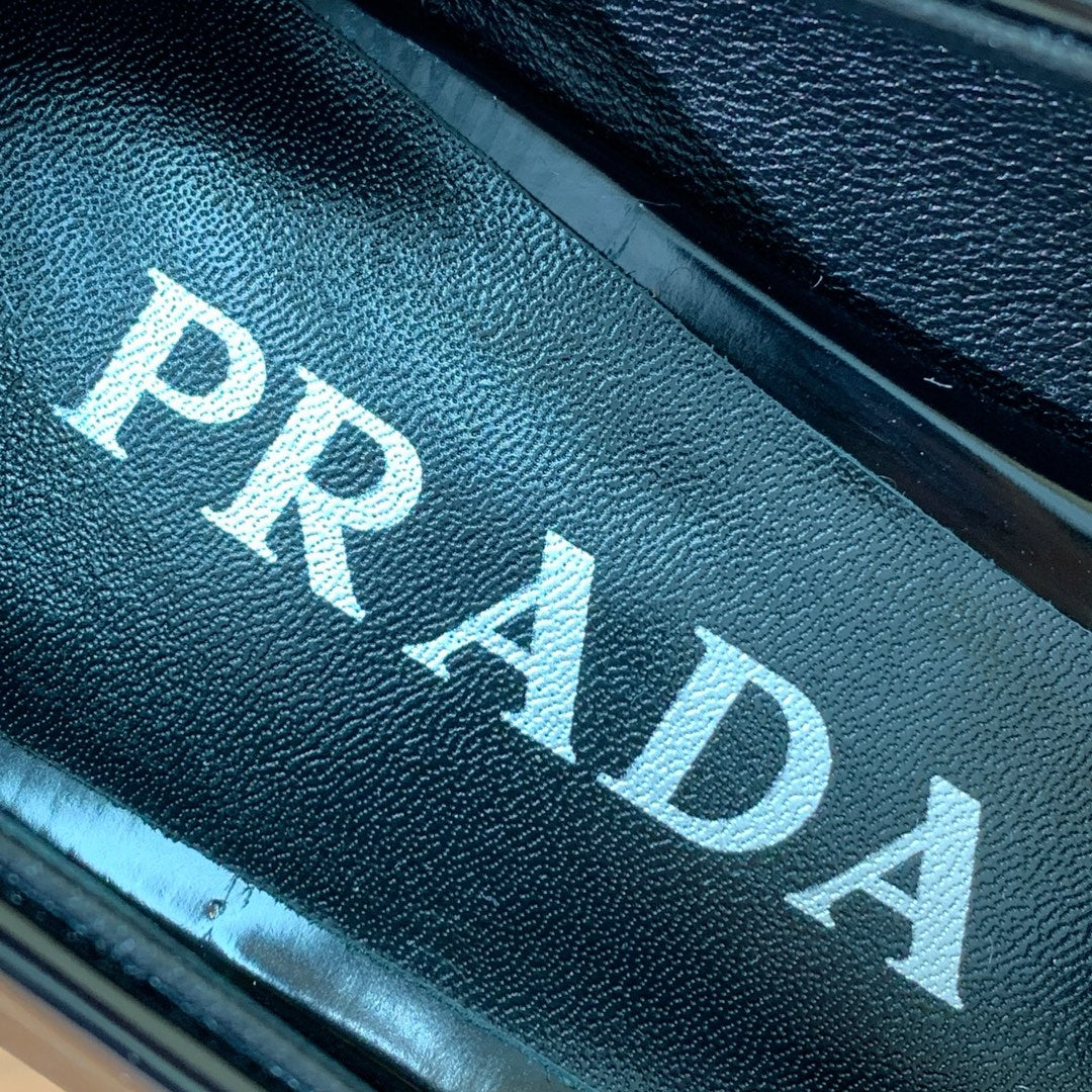 Prada Mary Jane 4.5cm Black Glossy Leather 896183