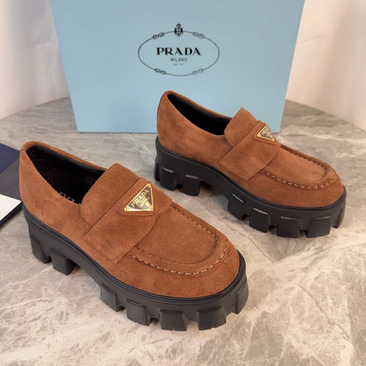 Pra 26s Loafer Tan Brown Suede Leather 635163