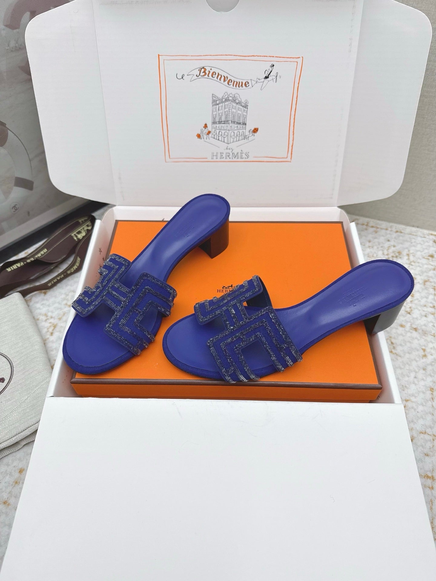 HM 26ss Oran Sandals 50 Cobalt Blue Cowhide 625228