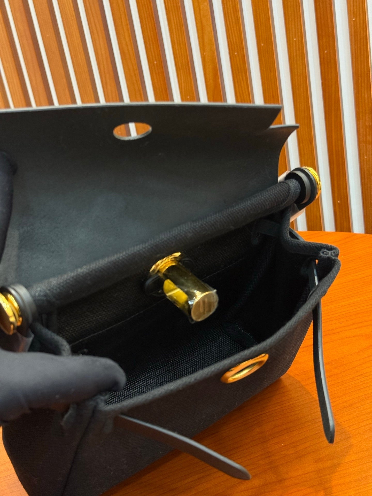 Hermes 2026 Herbag Zip 20cm Black Canvas Leather 284492