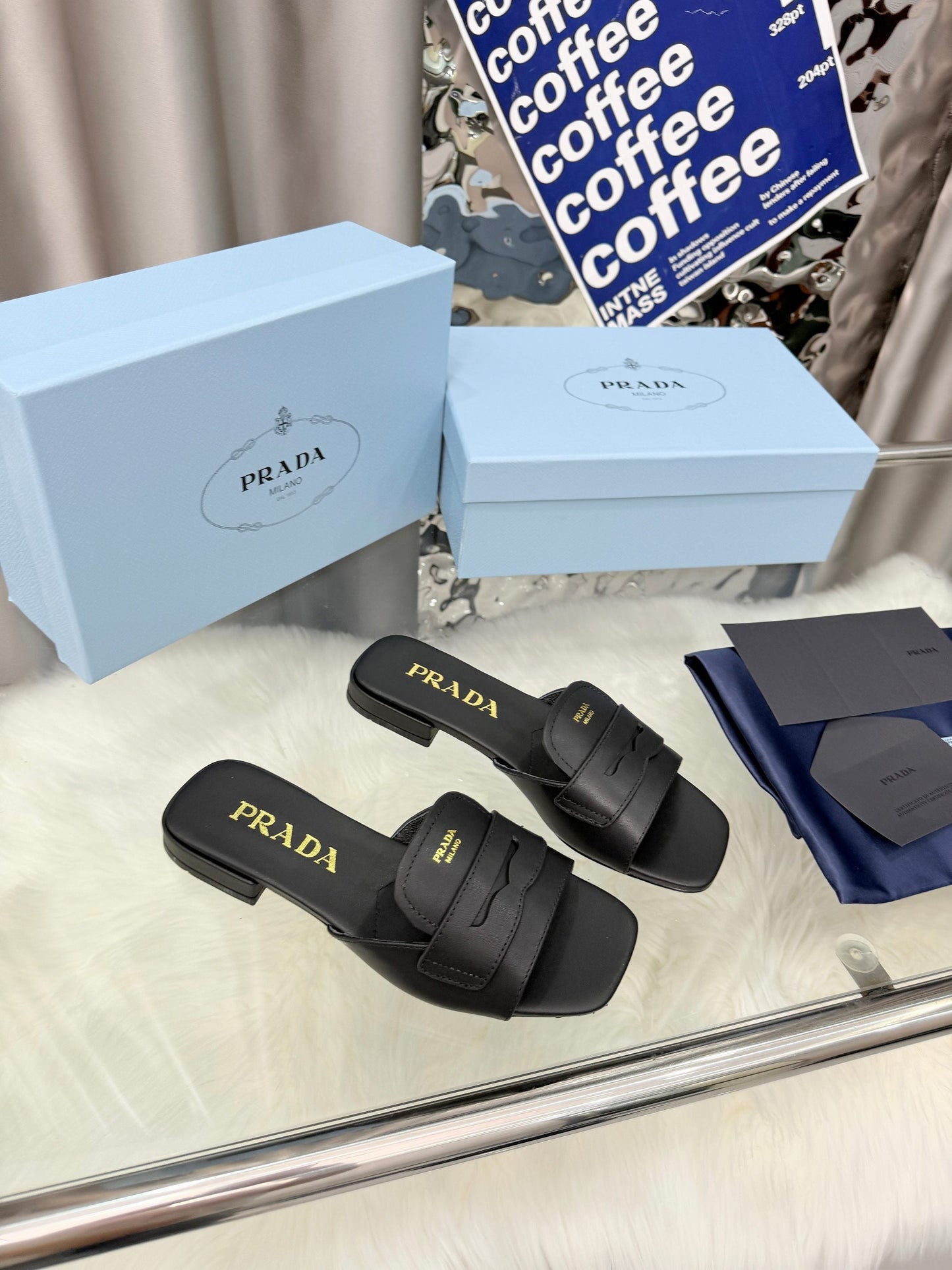 Prada 26SS Sandals 10mm  Black Leather 564171