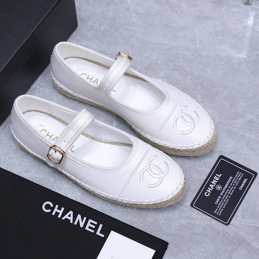 Chanel 2026 Mary Jane Shoes White Sheepskin 758383