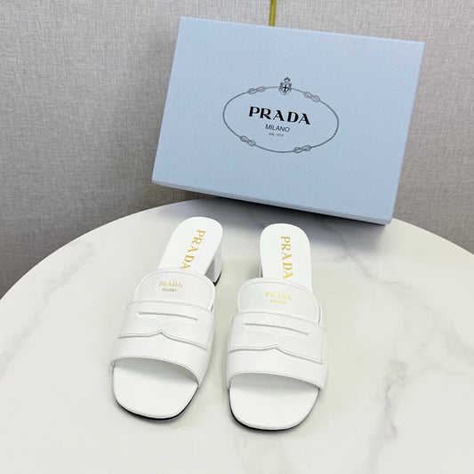 Prada Sandals 4.5cm White Leather 639958