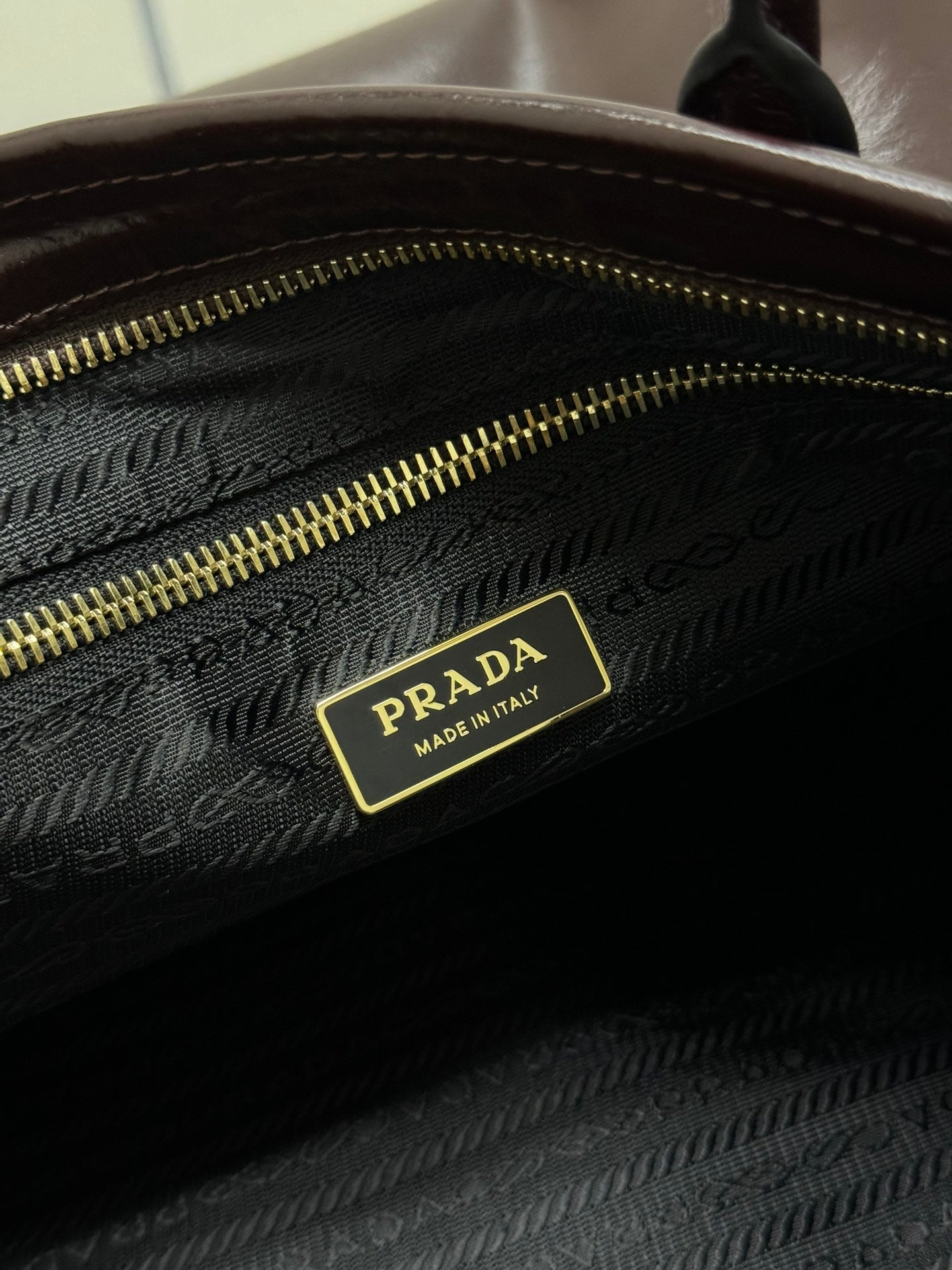 Prada Bonnie Extra-Large 42cm Dark Burdundy Calfskin
