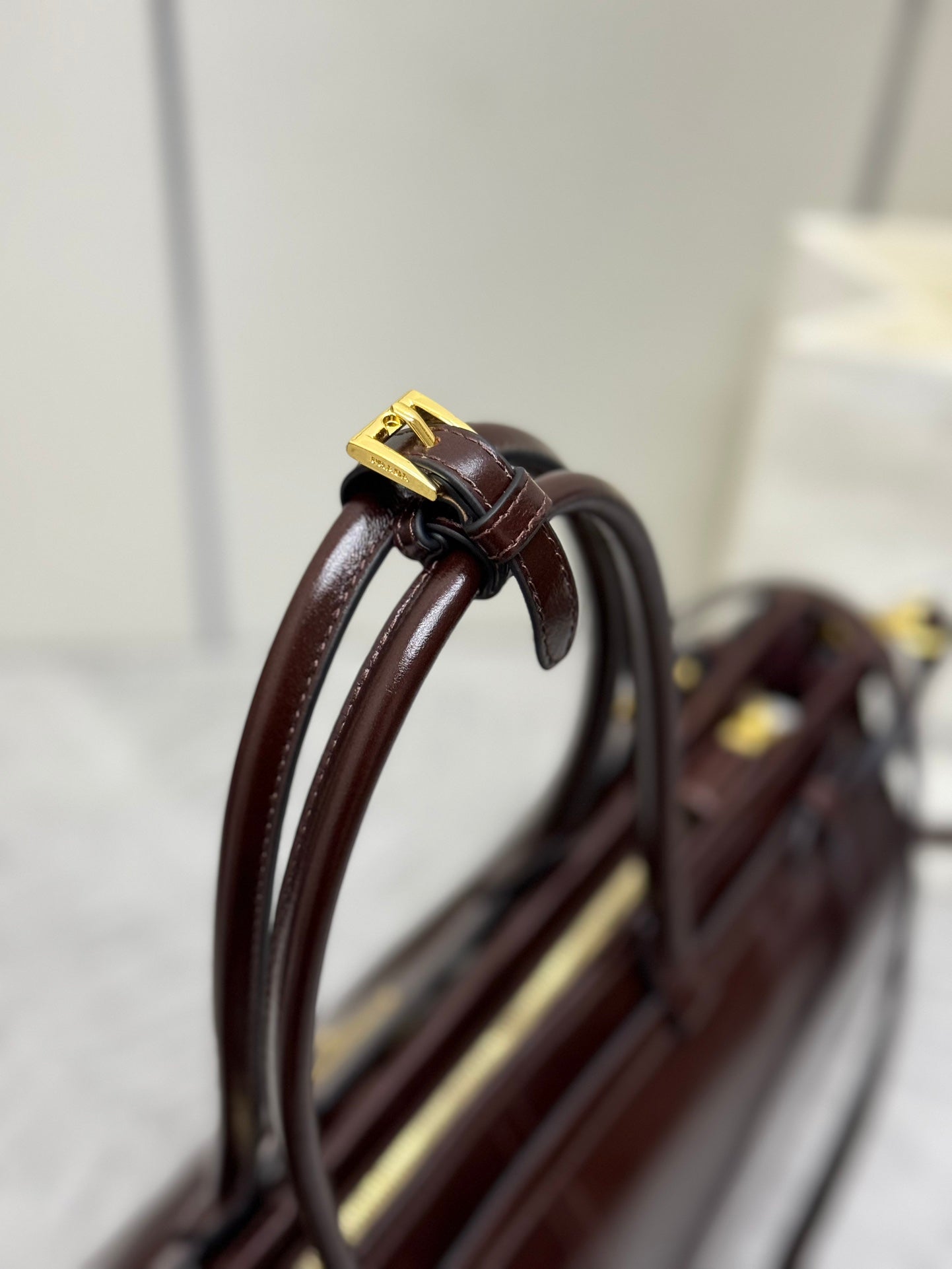 Prada Bonnie Extra-Large 42cm Dark Burdundy Calfskin