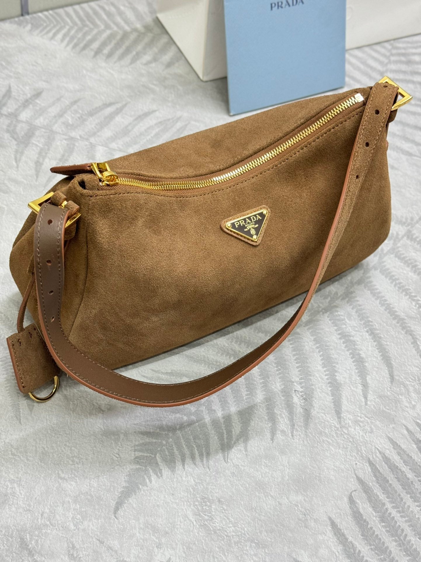 Pra Aimée Crossbodybag Brown Nubuck Leather