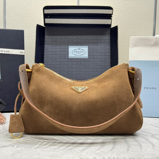 Pra Aimée Crossbodybag Brown Nubuck Leather