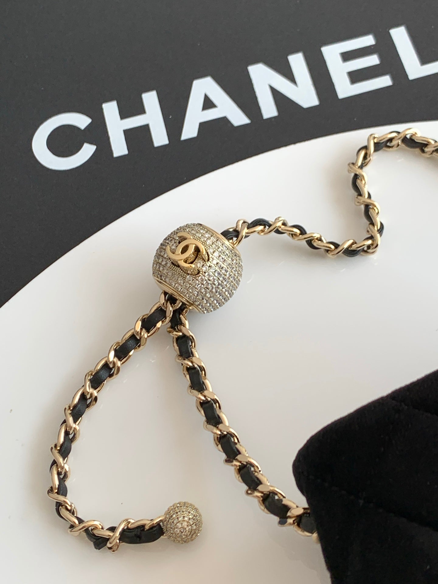 Chanel 2026 Pearl Crush Rectangular Flap 20cm Velvet Leather