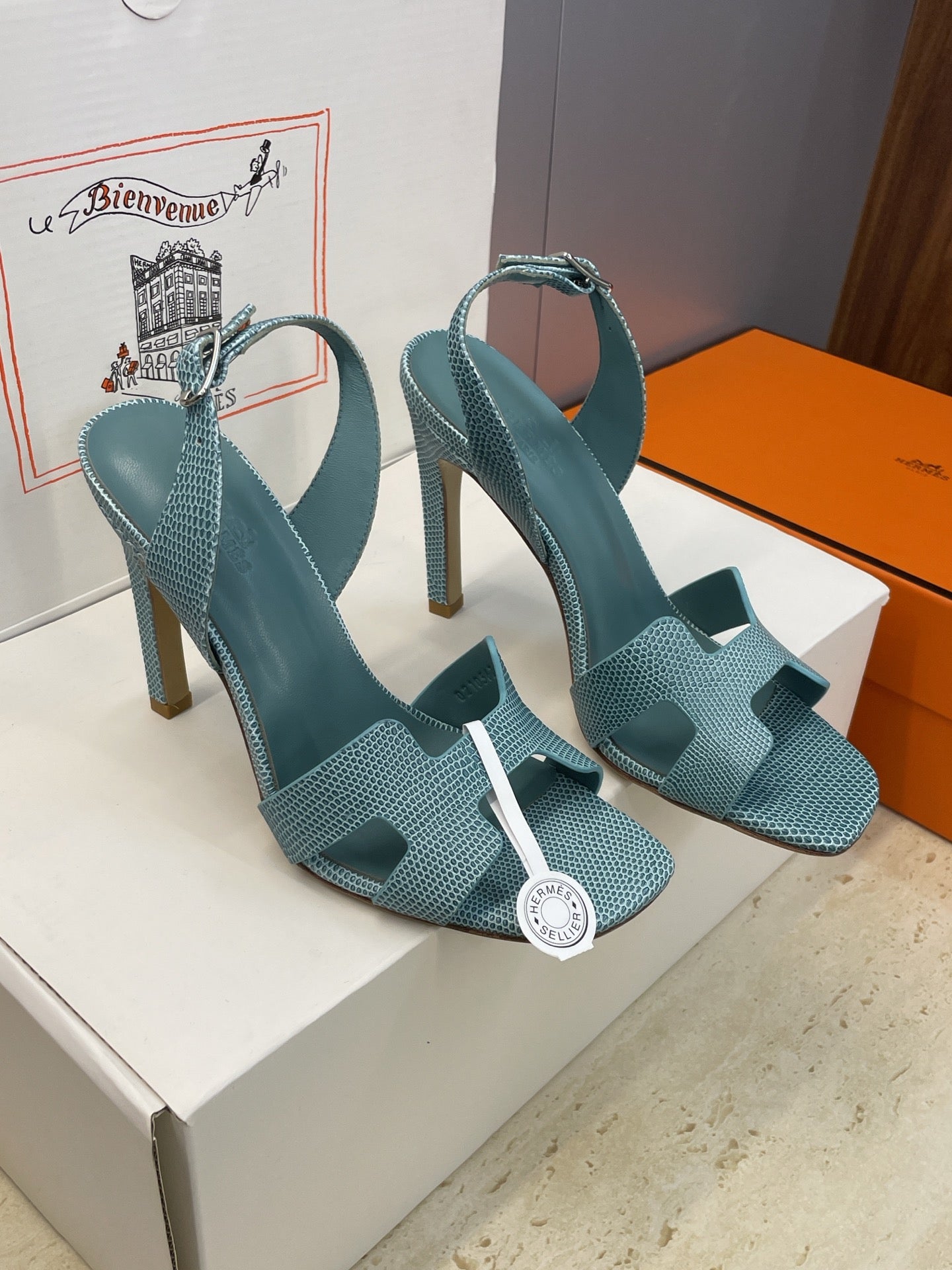 HM 26ss High Heel Sandals 105 Cowhide