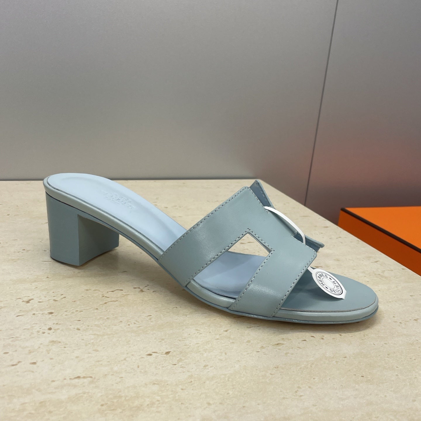 HM 26ss Oran Sandals 45 Light Blue Calfskin 607227