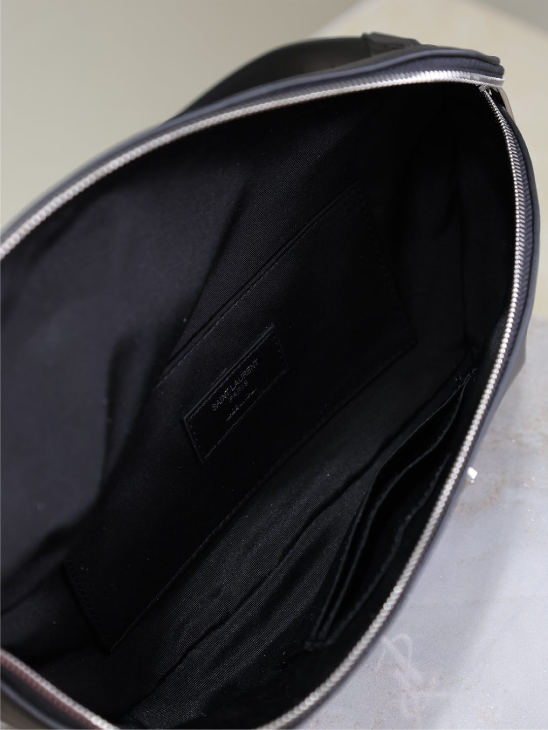 Prada Classic Belt Bag 25cm Black Lamskin Sliver HW
