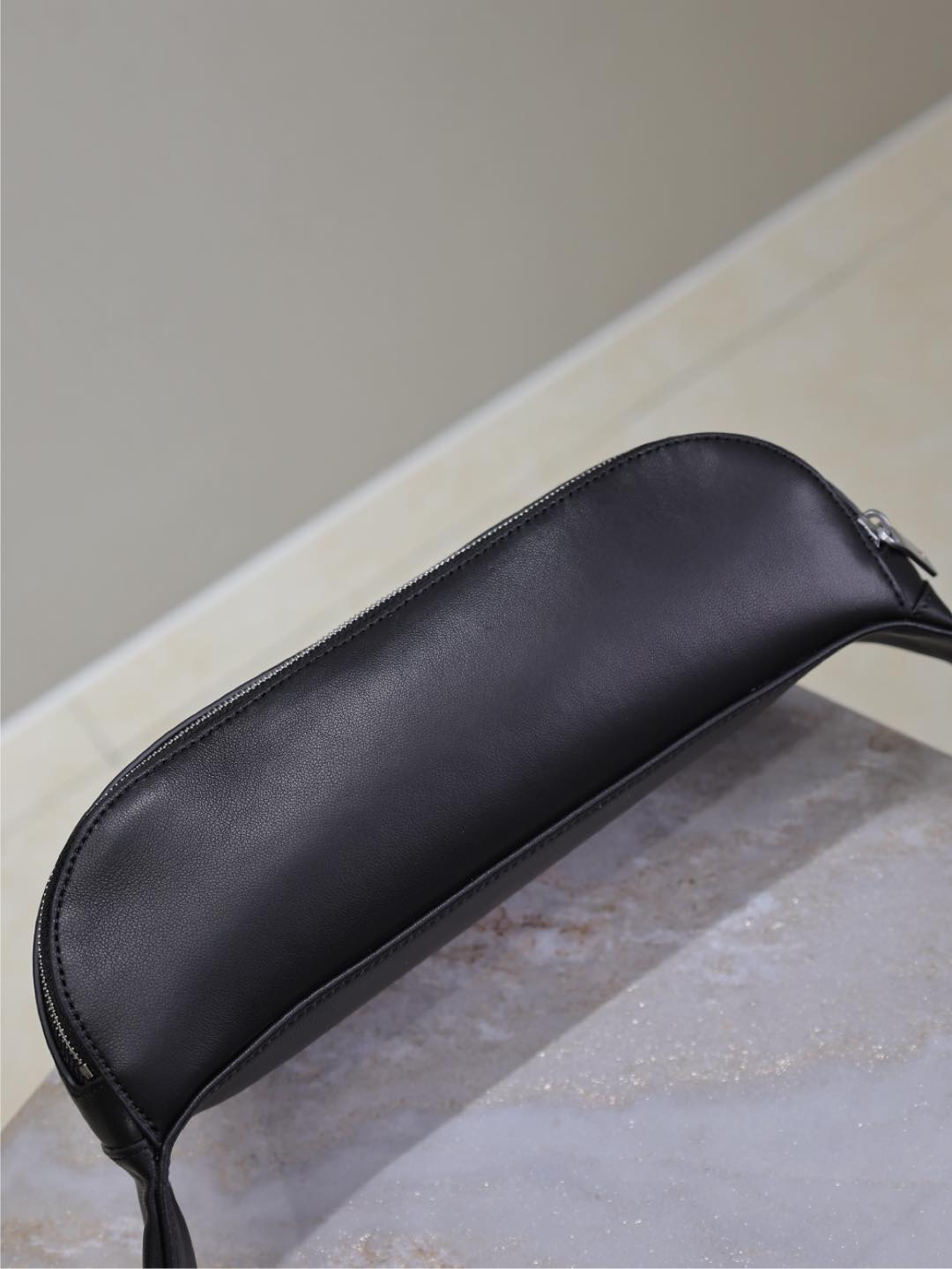 Prada Classic Belt Bag 25cm Black Lamskin Sliver HW