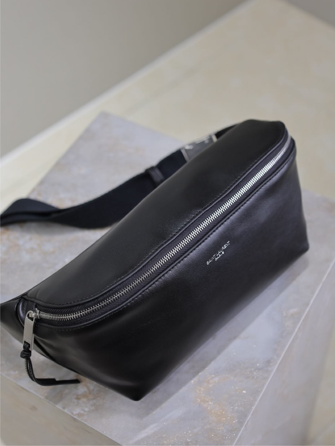 Prada Classic Belt Bag 26cm Black Lambskin