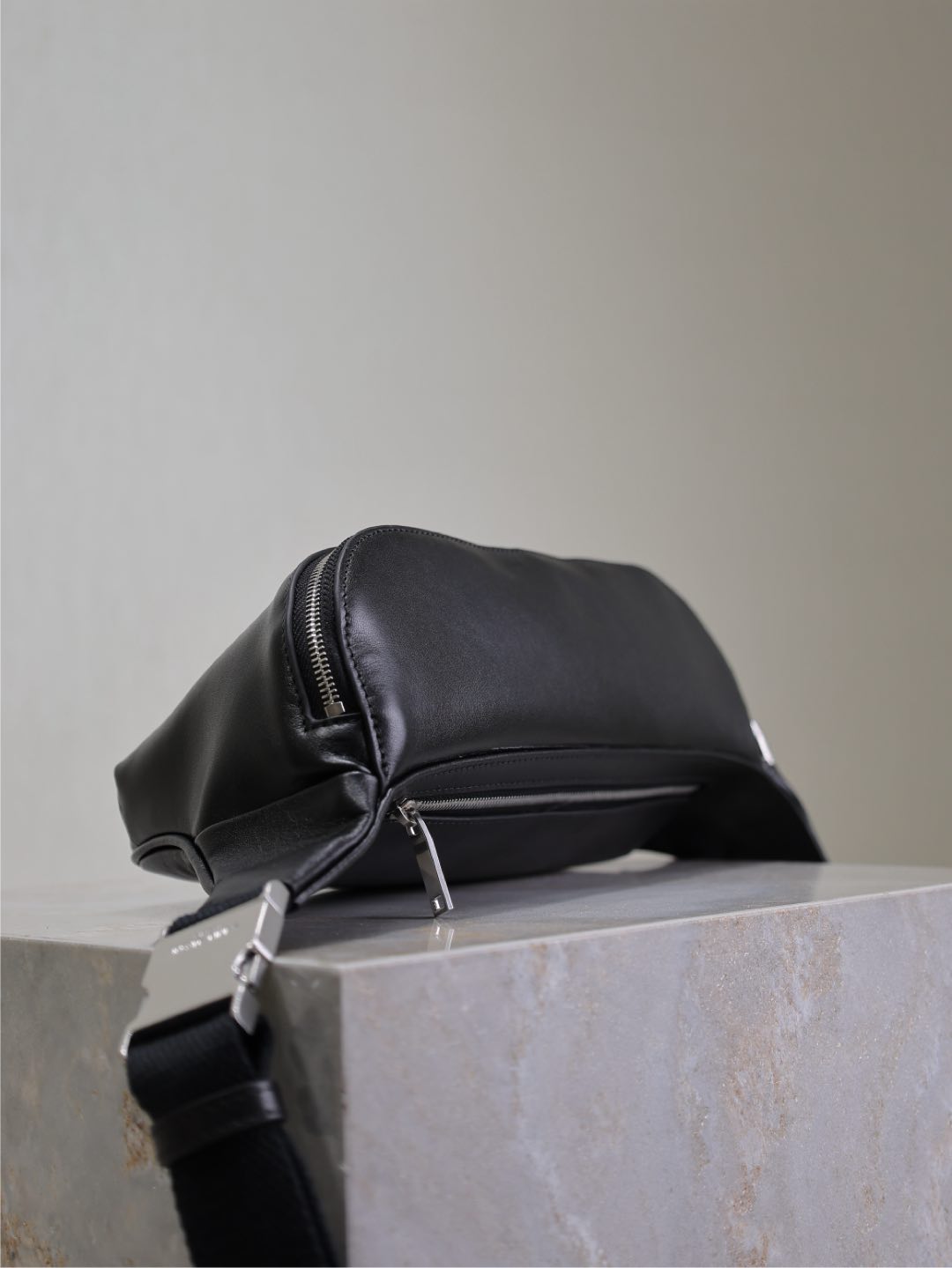 Prada Classic Belt Bag 26cm Black Lambskin