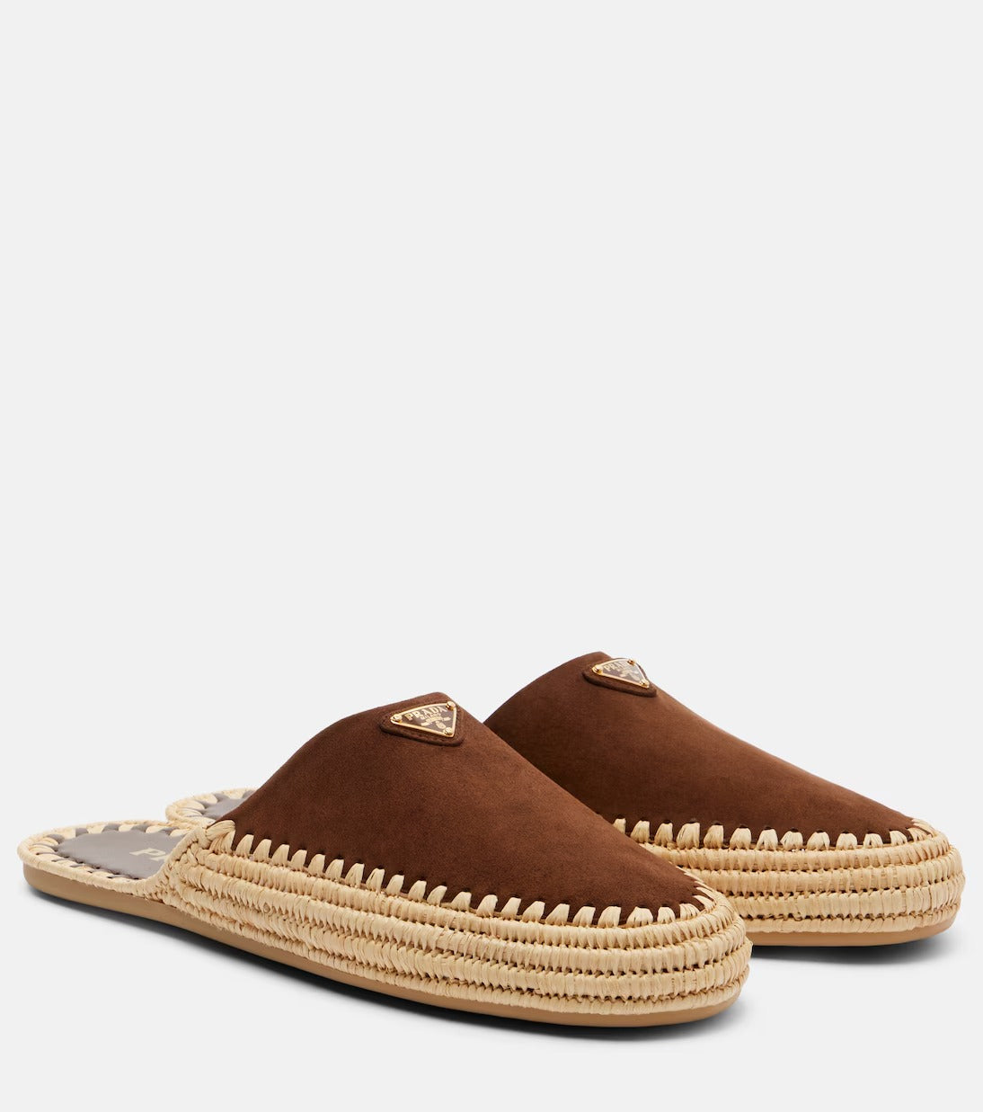 Prada 26s Mules Cocoa Brown Suede