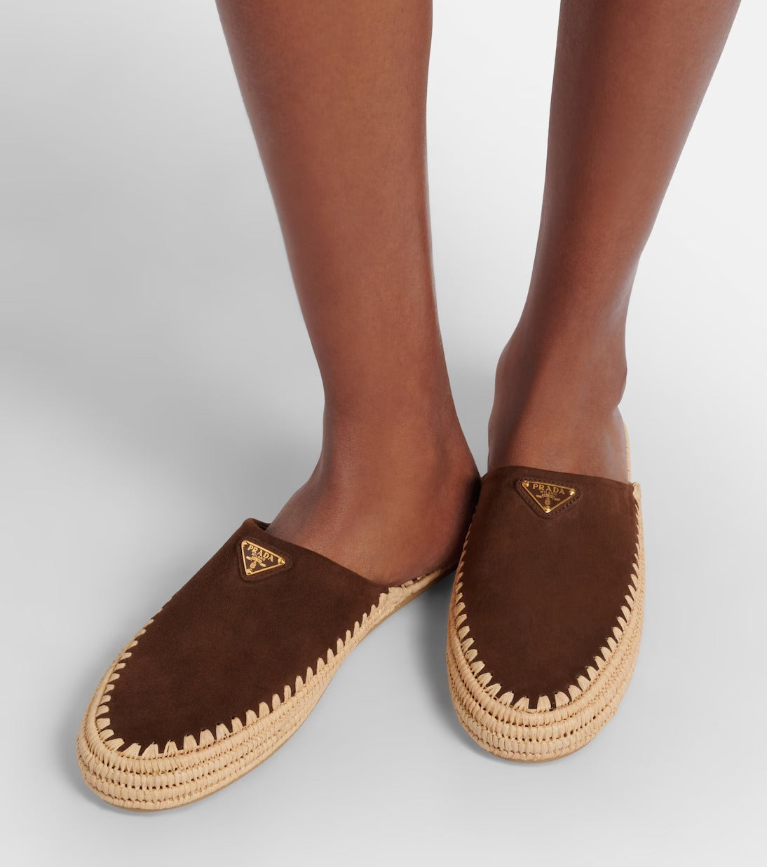 Prada 26s Mules Cocoa Brown Suede