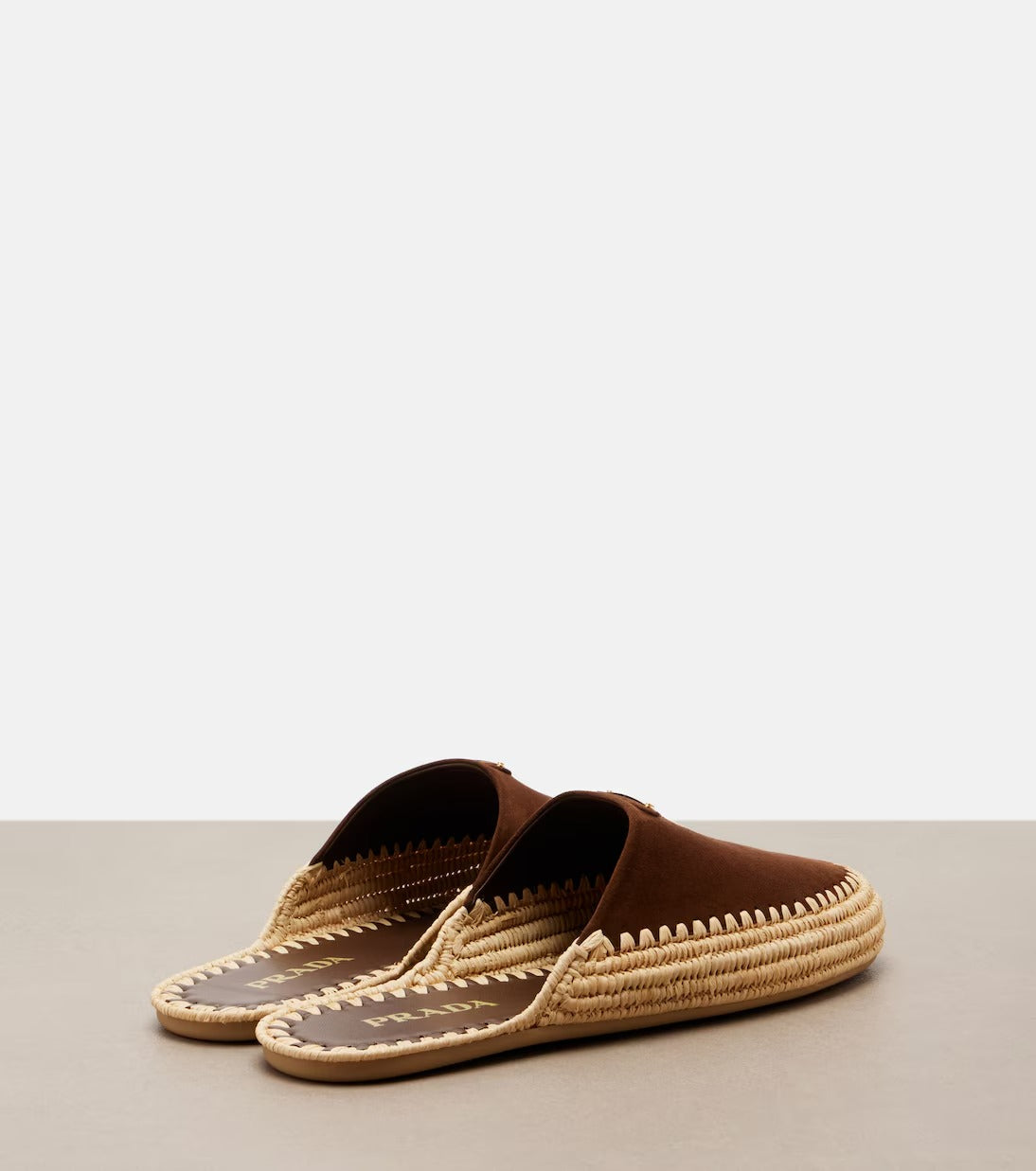 Prada 26s Mules Cocoa Brown Suede
