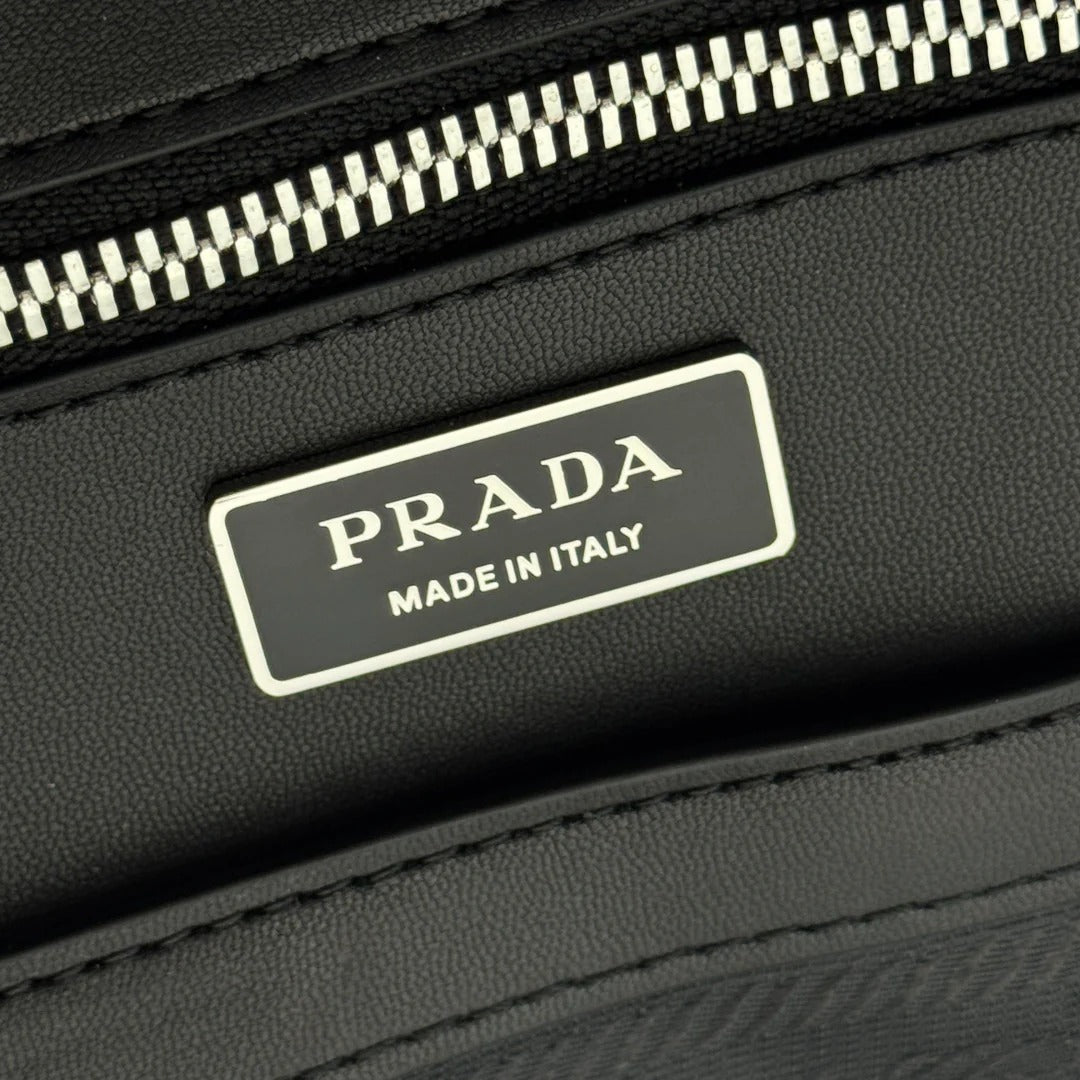 Prada 2026 Backpack Brown Black Saffiano Leather 345785