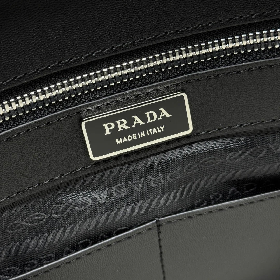Prada 2026 Sienna Bag Brown Black Calfskin 345782